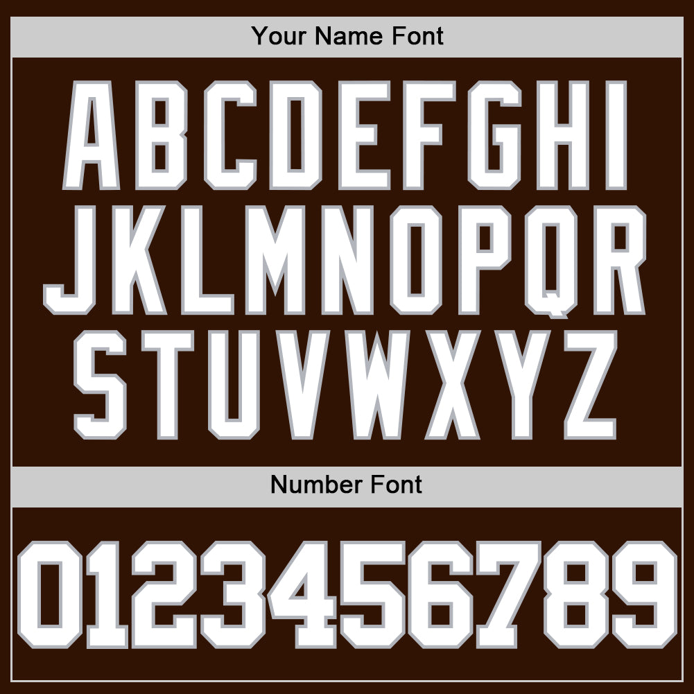 Custom Brown White-Gray Authentic Basketball Jersey Limited