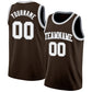 Custom Brown White-Gray Authentic Basketball Jersey