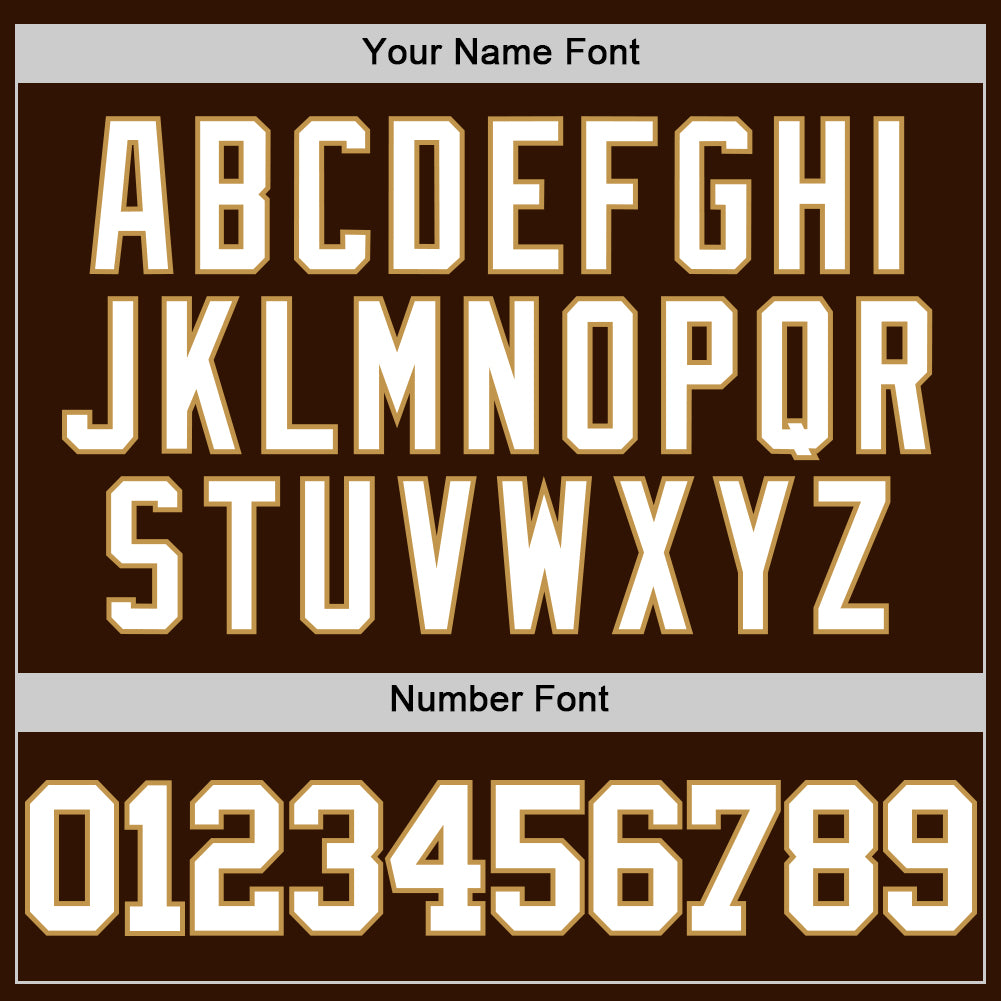 Custom Brown White-Old Gold Authentic Basketball Jersey Limited