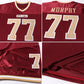Custom Burgundy Old Gold-White Mesh Authentic Throwback Football Jersey Limited