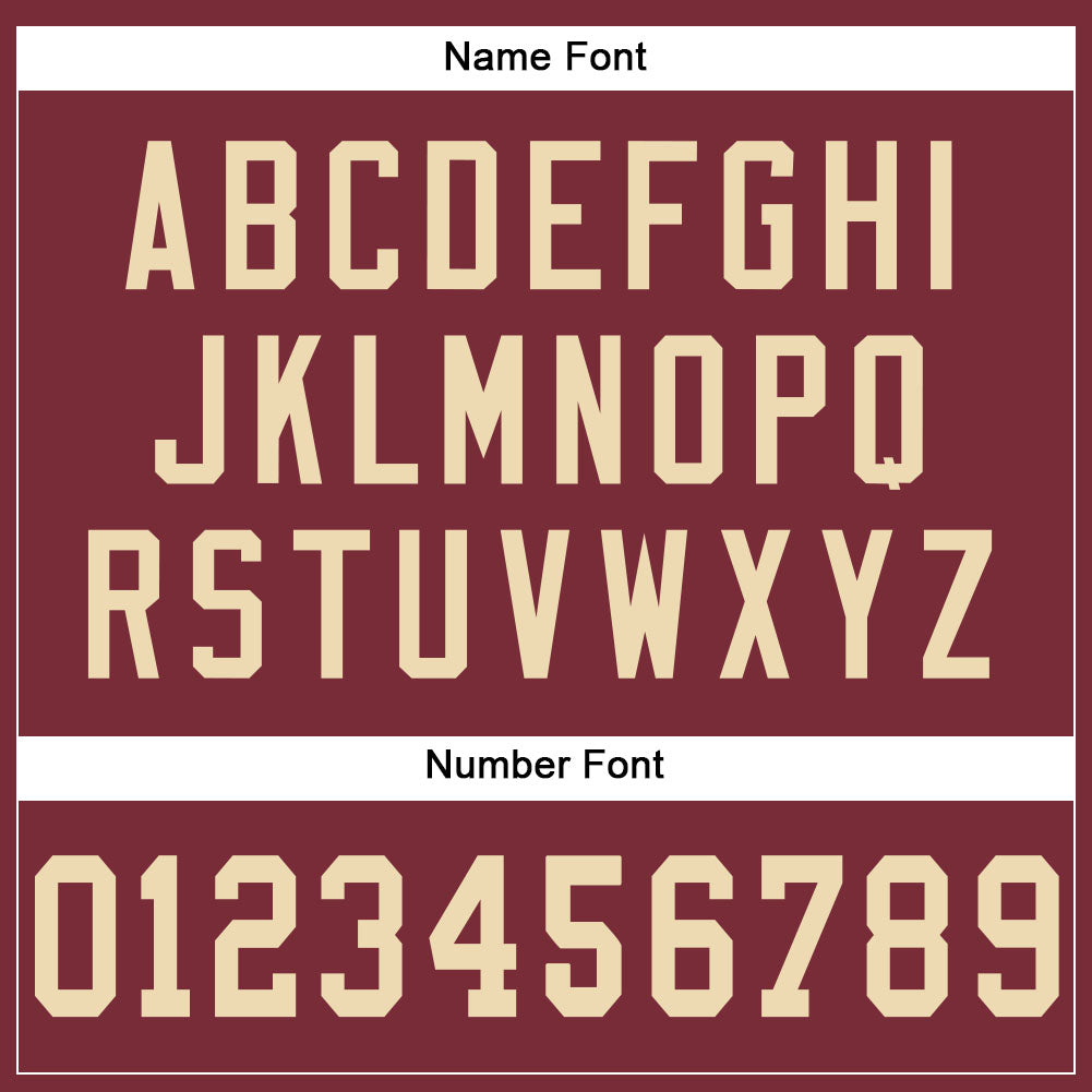 Custom Burgundy Cream Mesh Authentic Football Jersey Limited