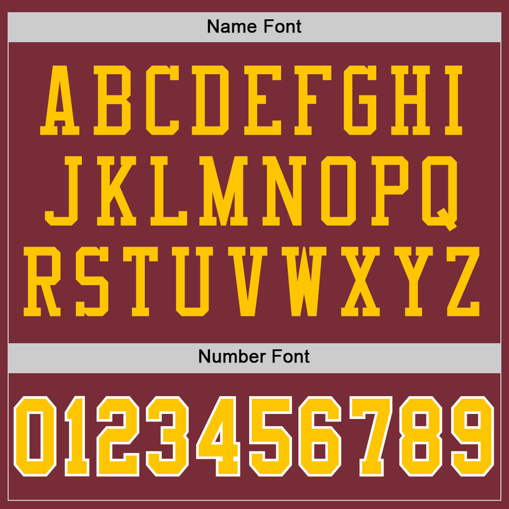 Custom Burgundy Gold-White Mesh Authentic Throwback Football Jersey Limited