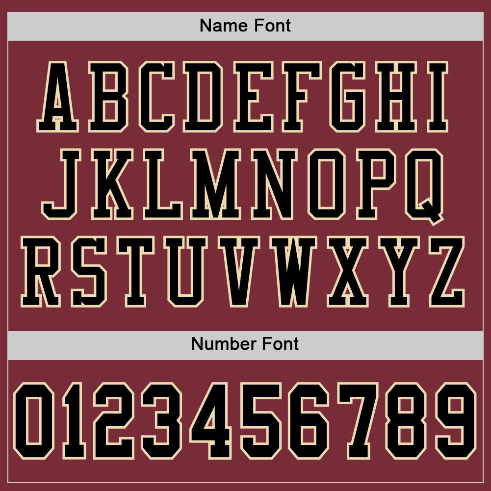 Custom Burgundy Black-Cream Mesh Authentic Football Jersey Limited