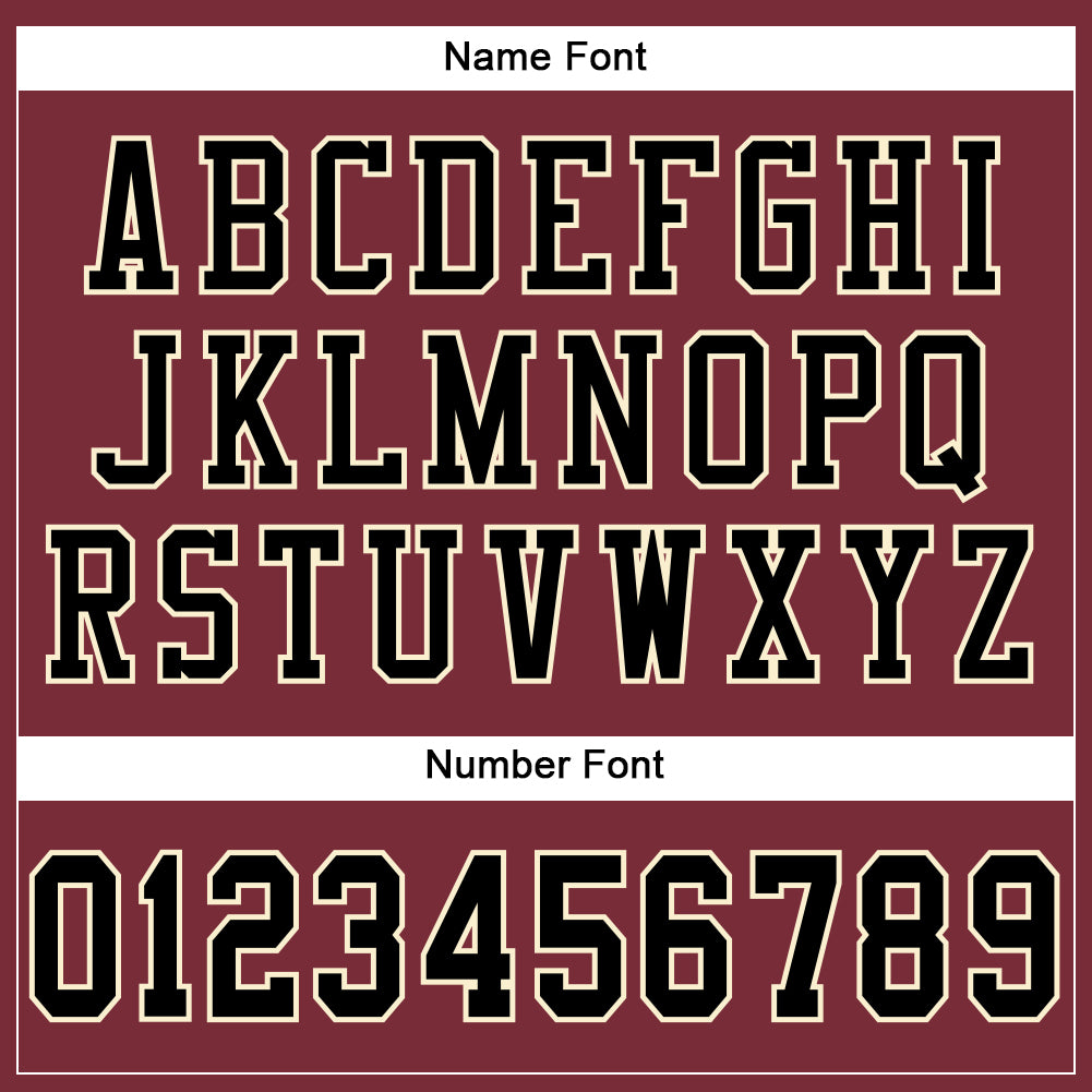 Custom Burgundy Black-Cream Mesh Authentic Football Jersey Limited