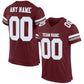 Custom Burgundy White-Gray Mesh Authentic Football Jersey Limited