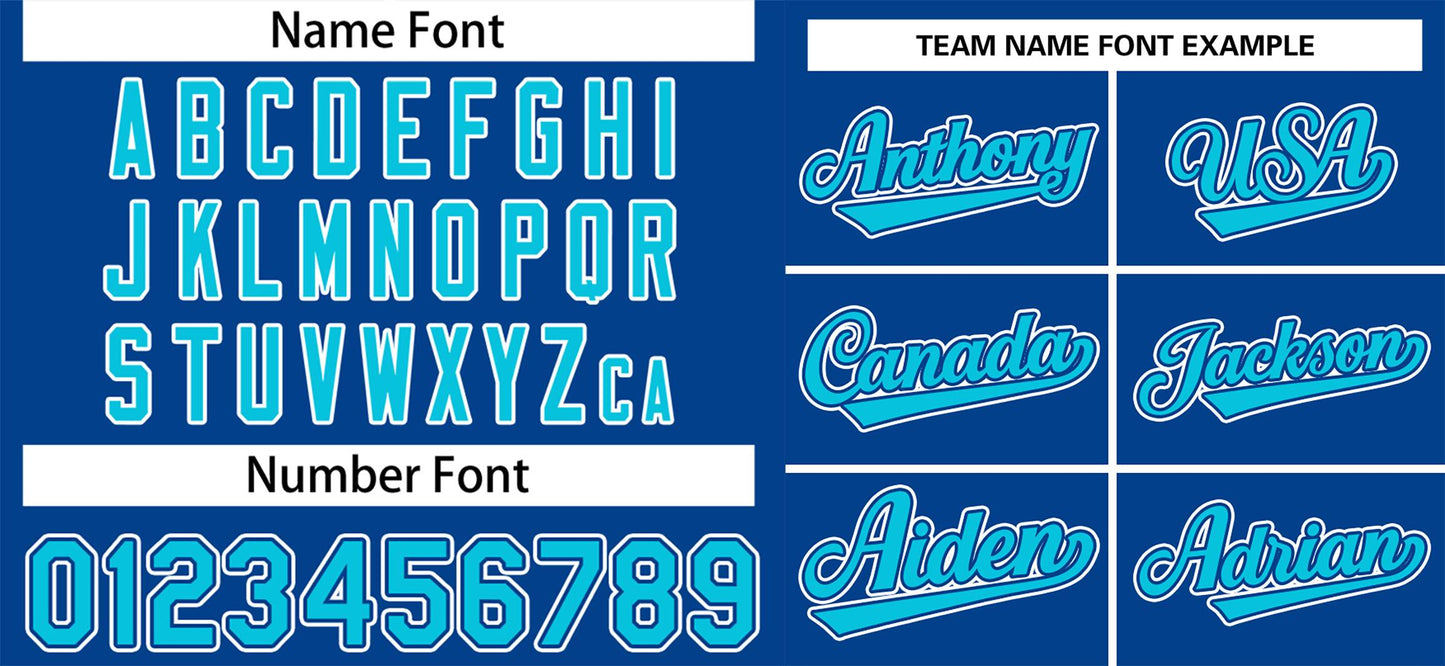 Custom Royal Power Blue Raglan Sleeves Authentic Baseball Jersey Limited