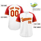 Custom White Red-Yellow Raglan Sleeves Authentic Baseball Jersey Limited