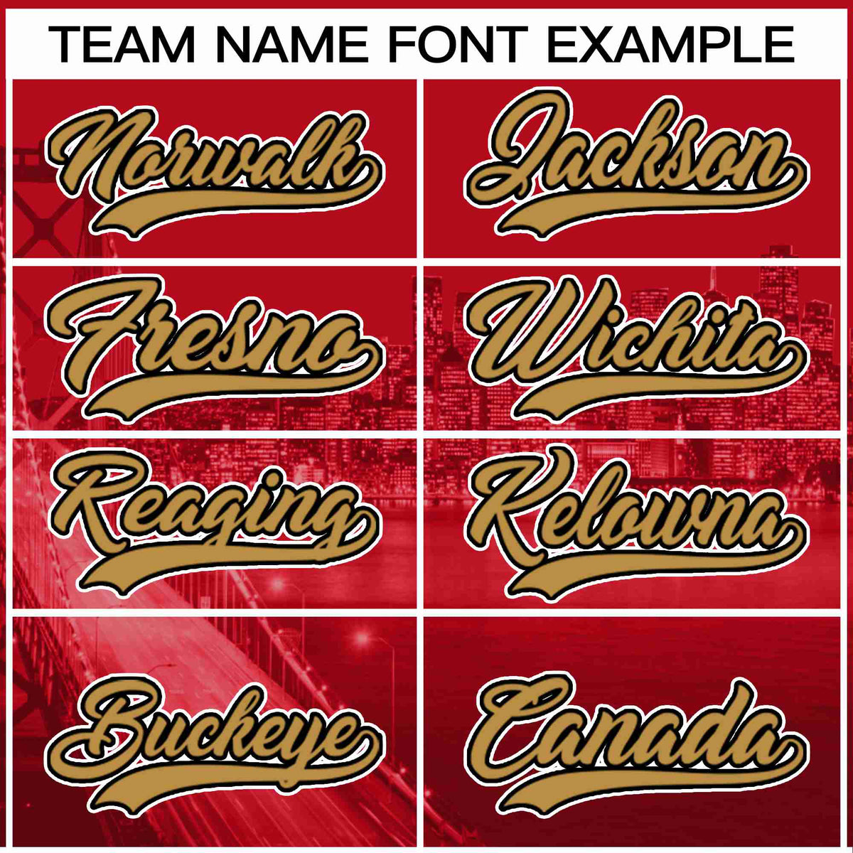 Custom Red Old Gold-Black San Francisco City Connect Baseball Jersey Limited