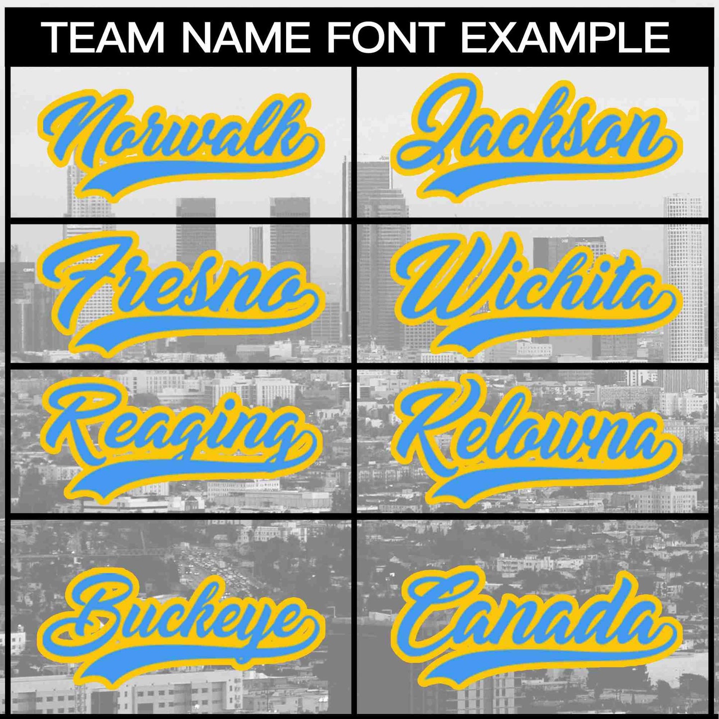 Custom White Powder Blue-Yellow Los Angeles City Connect Baseball Jersey Limited