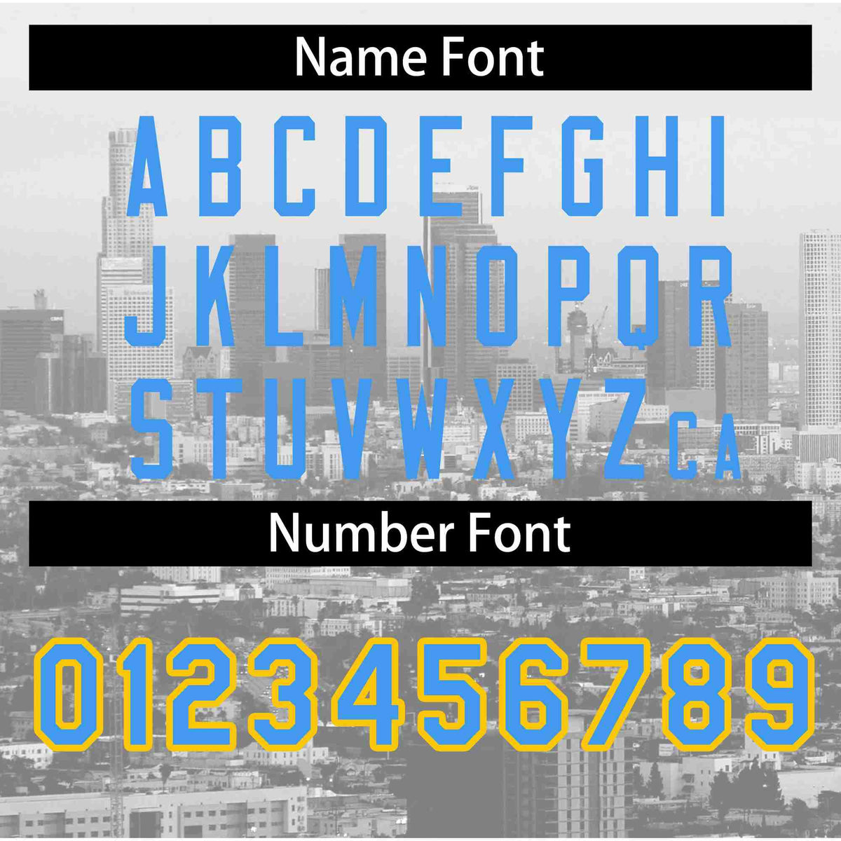 Custom White Powder Blue-Yellow Los Angeles City Connect Baseball Jersey Limited