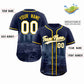 Custom Navy White-Yellow Los Angeles City Connect Baseball Jersey Limited