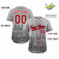 Custom Gray Red-Navy Los Angeles City Connect Baseball Jersey Limited
