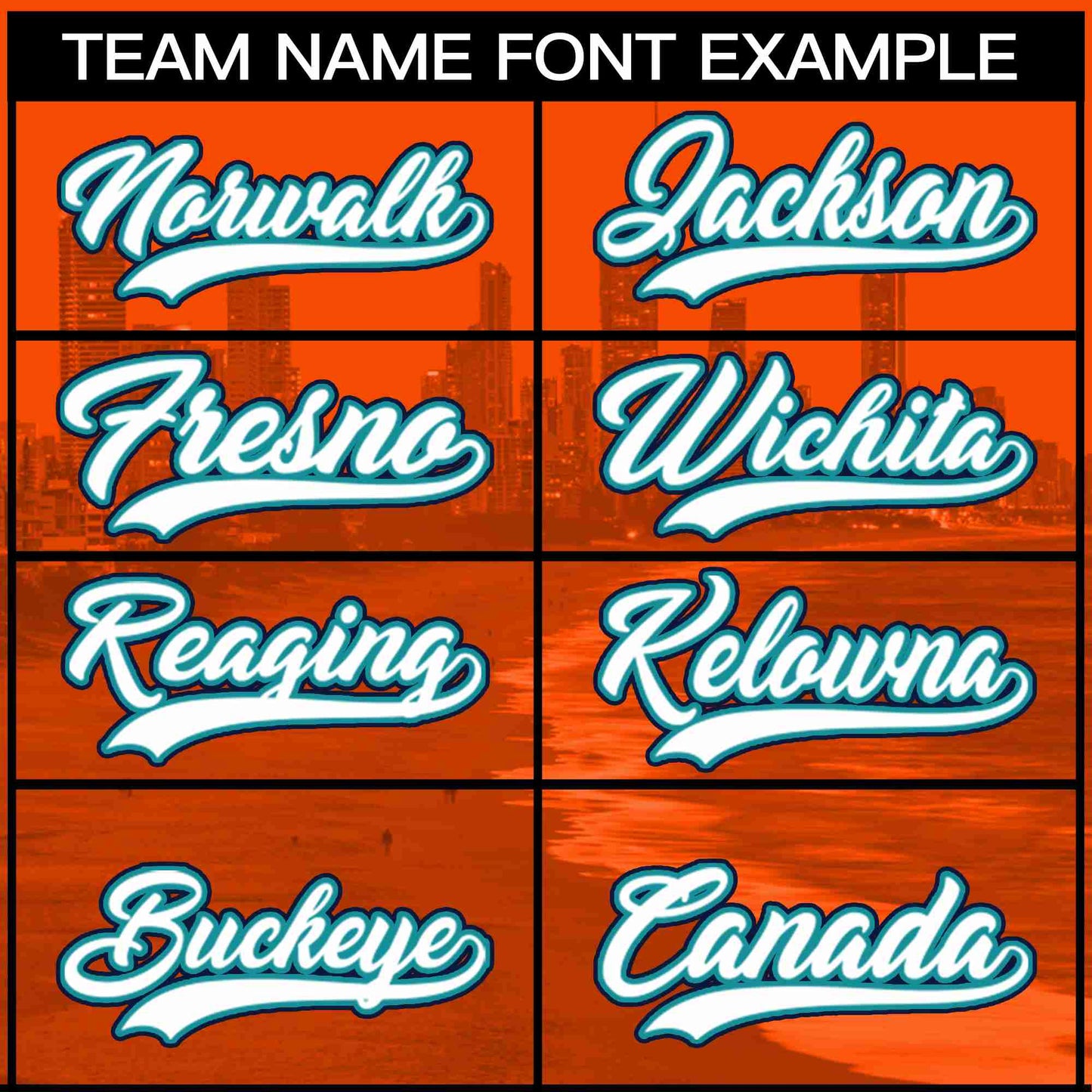 Custom Orange White-Aqua Miami City Connect Baseball Jersey Limited