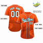 Custom Orange White-Aqua Miami City Connect Baseball Jersey Limited