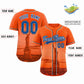 Custom Orange Royal-White New York City Connect Baseball Jersey Limited