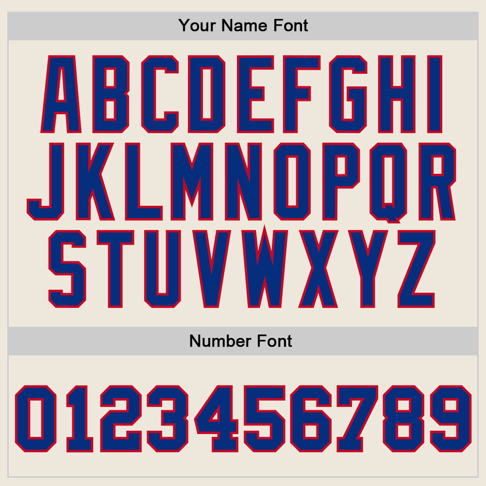 Custom Cream Royal-Red Authentic Throwback Basketball Jersey Limited