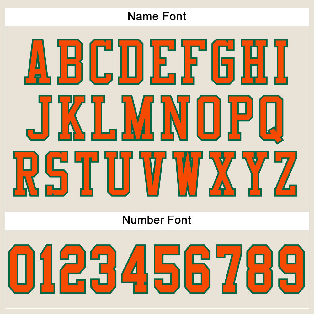 Custom Cream Orange-Kelly Green Mesh Authentic Football Jersey Limited