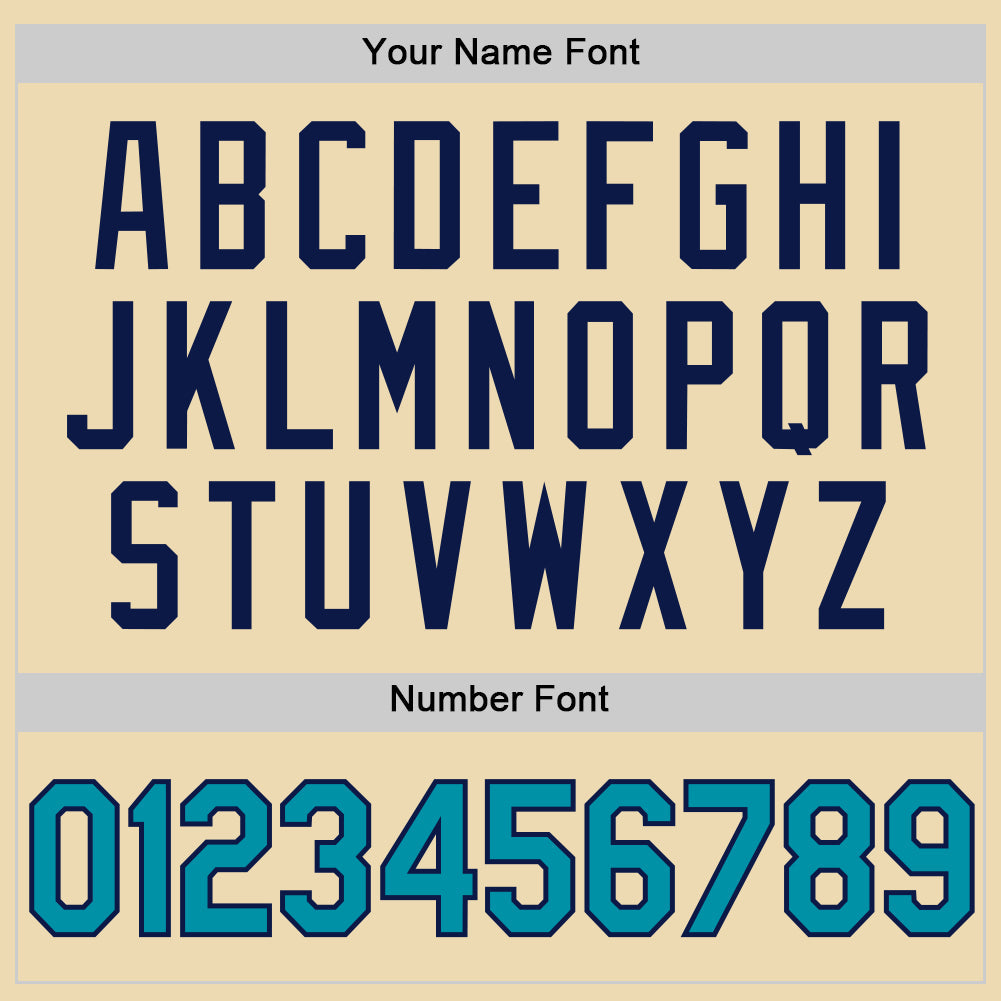 Custom Cream Teal-Navy Authentic Throwback Basketball Jersey Limited