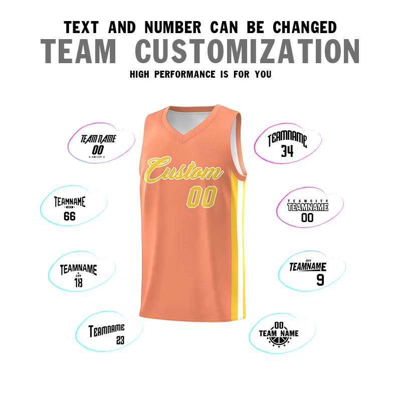 Custom Orange Yellow-White Classic Sets Sports Uniform Basketball Jersey Limited