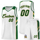 Custom White Green-Old Gold Classic Sets Sports Uniform Basketball Jersey