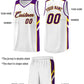 Custom White Purple-Yellow Classic Sets Sports Uniform Basketball Jersey Limited
