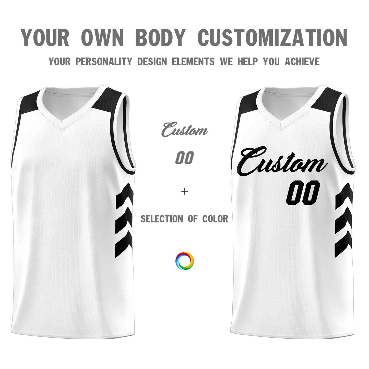Custom White Black Classic Sets Sports Uniform Basketball Jersey Limited