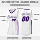 Custom White Purple Classic Tops Athletic Casual Basketball Jersey Limited