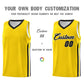 Custom Yellow Black Classic Tops Athletic Casual Basketball Jersey Limited