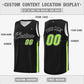 Custom Black Green Classic Tops Sport Game Basketball Jersey Limited