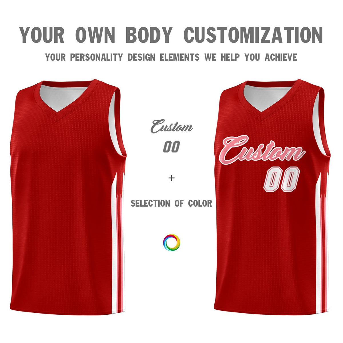 Custom Red White Classic Tops Fashion Sportwear Basketball Jersey Limited