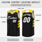 Custom Black White-Yellow Classic Tops Athletic Basketball Jersey Limited