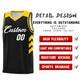 Custom Black White-Yellow Classic Tops Athletic Basketball Jersey Limited