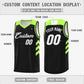 Custom Black White-Green Classic Tops Mesh Basketball Jersey Limited