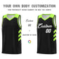 Custom Black White-Green Classic Tops Mesh Basketball Jersey Limited