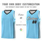 Custom Light Blue White-Classic Tops Mesh Sport Basketball Jersey Limited