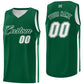 Custom Green White-Classic Tops Mesh Sport Basketball Jersey