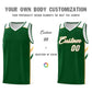 Custom Green White-Old Gold Classic Tops Style Mesh Sport Basketball Jersey Limited