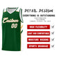 Custom Green White-Old Gold Classic Tops Style Mesh Sport Basketball Jersey Limited