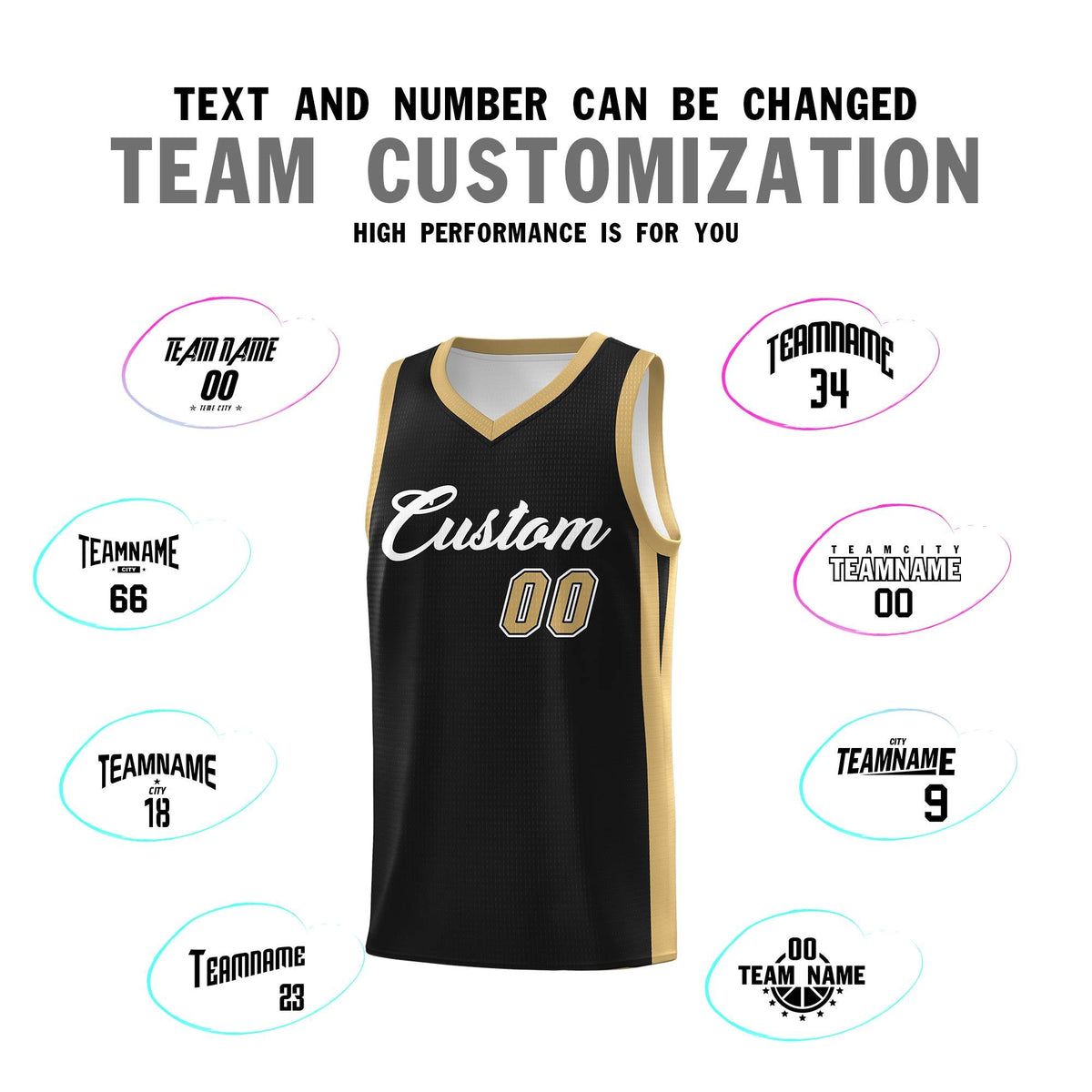Custom Black White Classic Tops Outdoor Sports Basketball Jersey Limited