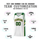 Custom White Green-Old Gold Classic Sets Sports Uniform Basketball Jersey Limited