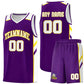 Custom Purple White-Yellow Classic Sets Sports Uniform Basketball Jersey