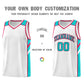 Custom White Aqua-Red Classic Sets Sports Uniform Basketball Jersey Limited