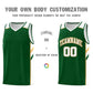 Custom Green White-Old Gold Classic Tops Style Mesh Sport Basketball Jersey Limited