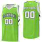 Custom Neon Green White-Navy Classic Tops Style Mesh Sport Basketball Jersey