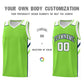 Custom Neon Green White-Navy Classic Tops Style Mesh Sport Basketball Jersey Limited