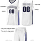 Custom White Navy Classic Sets Sports Uniform Basketball Jersey Limited