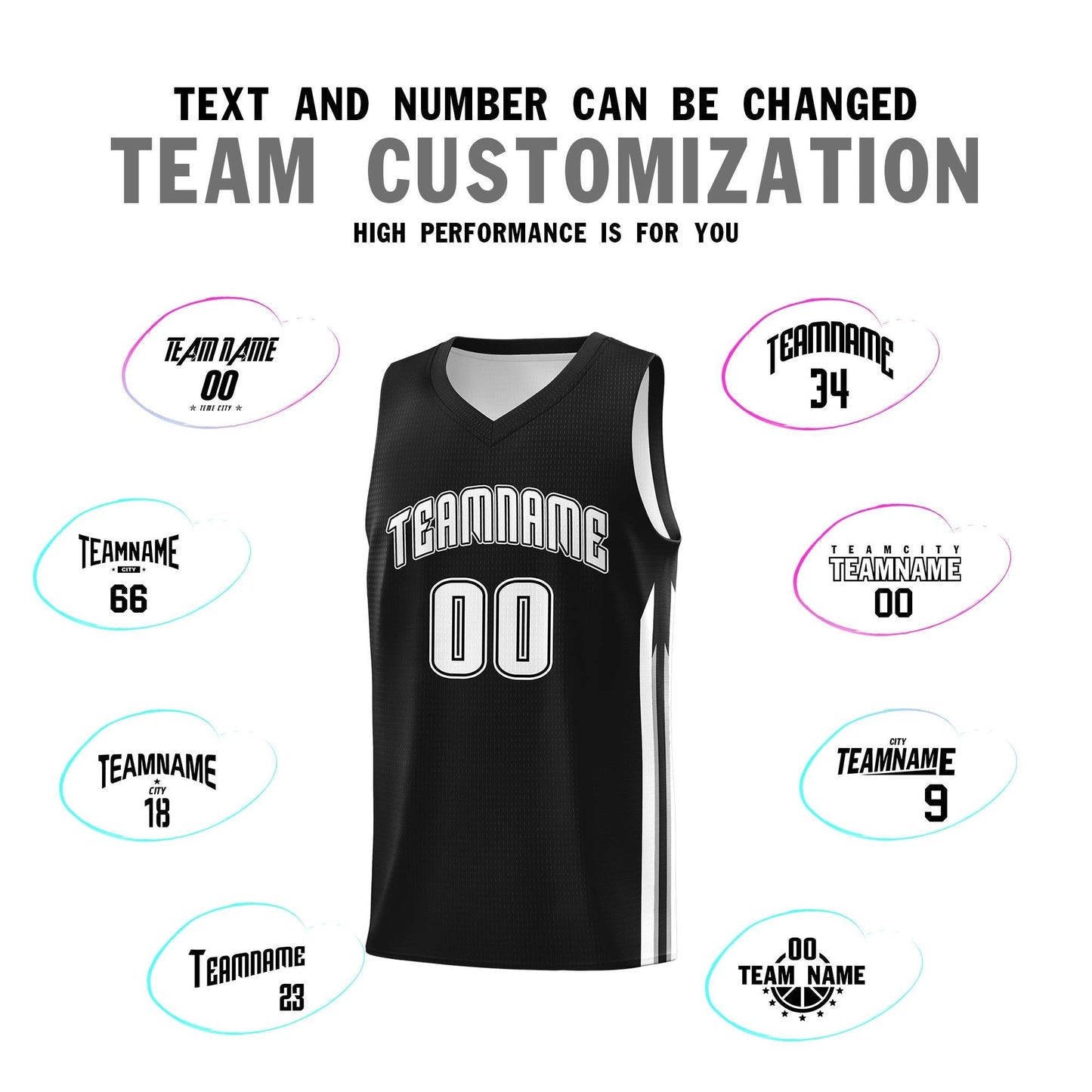 Custom Black White-Black Classic Sets Sports Uniform Basketball Jersey Limited