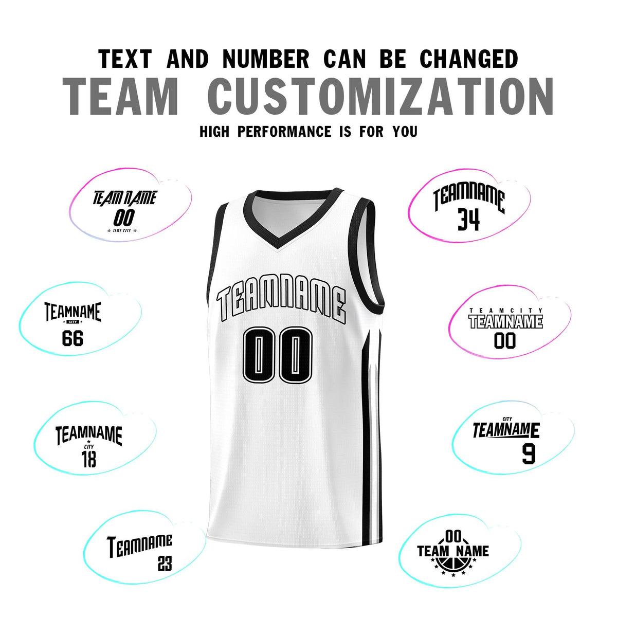 Custom White Black Classic Sets Sports Uniform Basketball Jersey Limited
