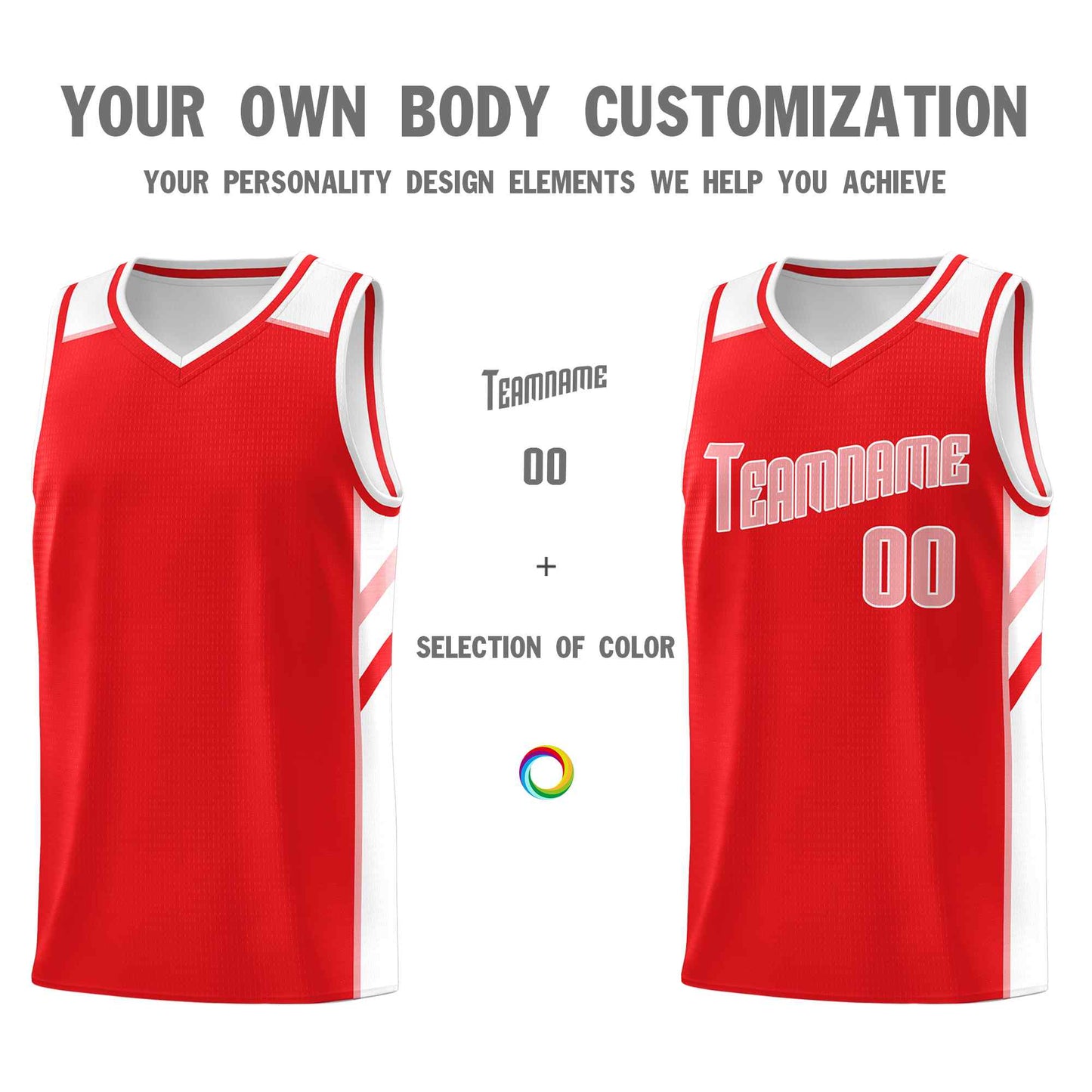 Custom Red Pink-White Classic Sets Sports Uniform Basketball Jersey Limited