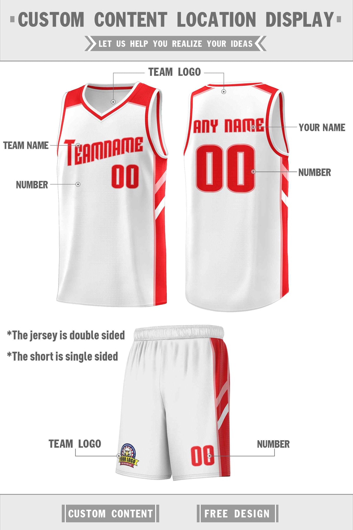 Custom White Red-Pink Classic Sets Sports Uniform Basketball Jersey Limited